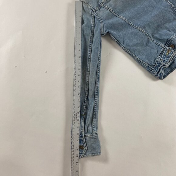 Abercrombie & Fitch Denim Jean Jacket Women's XS Blue Trucker Stretch - Picture 15 of 16
